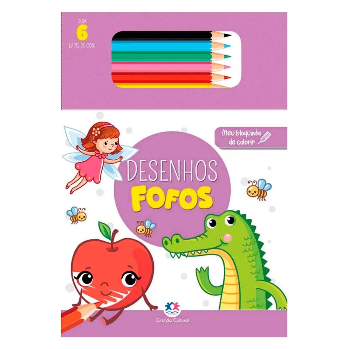 Livro Bloquinho P/ Colorir Desenhos Fofos 22x15cm em Papel Magic Kids